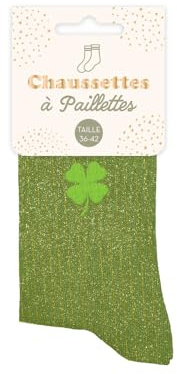 Chaussette paillette trefle