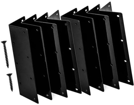 MagiDeal Raised Garden Bed Corner Brackets Raised Bed Corners Connector Formed Angle 3x3 Black for Planter Raised Bed Accessories, 8 Piece