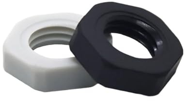 10 Stück/100 Stück M5-M72 Kunststoffmutter Sechskant schwarz weiß Nylonmutter Teilung 1,5 mm/2 mm(10pcs White,M20X1.5)