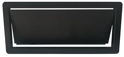 Trappe à Déchets Encastrable en acier avec revêtement en poudre 450 mm × 200 mm | Noir | Idéal pour cafés, restaurants, bureaux et magasins.
