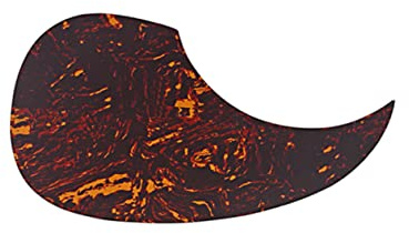 Gitarren Schlagbrett Selbstklebend Kratzfeste Schutzplatte 128mm | Akustikgitarre, Kaffee Farbton, Celluloid Pvc, Dekorativ und Einfach zu Montieren