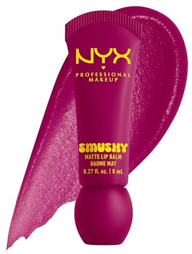 NYX Professional Makeup Balsamo Labbra Profumato, Labbra Morbide e Idratate, Effetto Soft Matte, Con Polvere di Riso di Mochi e Ceramidi, Smushy Matte, Tonalità: Silly Sippin', 8 ml
