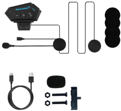 Vocdikficy Écouteurs Bluetooth sans pour Casques Moto Électrique Équitation Recevoir des Appels Casque Bluetooth BT12