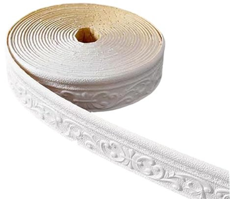IOIUSKKU Frise de papier peint autocollante 3D, bordure décorative éblouissante, décoration murale roulée pour corniche de plafond, tapez+1