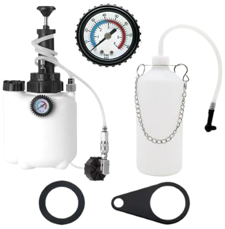 Kit spurgo freni – Fluido | Kit fluido | 3L sistema di cambio olio | Strumenti di spurgo per il cambio dell'olio | Strumento motore per una persona singola riparazione ampia compatibilità per auto