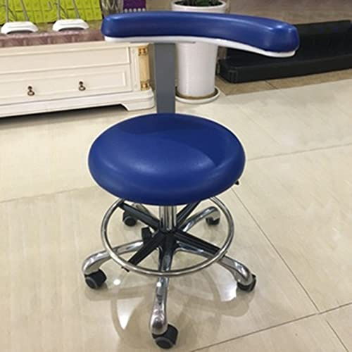 Zahnarztstuhl Medizinischer Hocker Dental Assistant Hocker 360° Drehung Armlehne PU Leder Sattelhocker Salonstuhl Höhenverstellbar