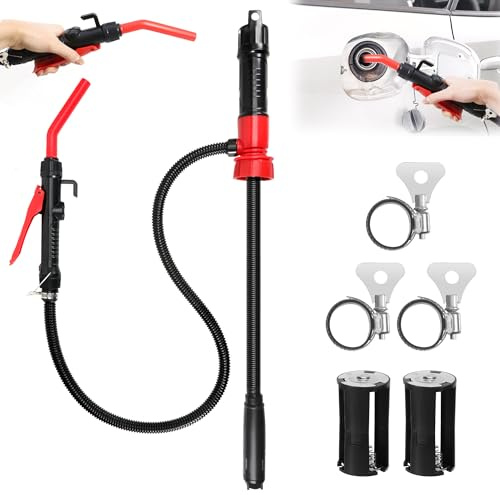 sdhiiolp Elektrische Transferpumpe Automatische Benzinpumpe Batteriebetriebene Flüssigkeitspumpe Tragbare ölpumpe Elektrische Siphonpumpe für Benzin, Diesel 2.4 GPM