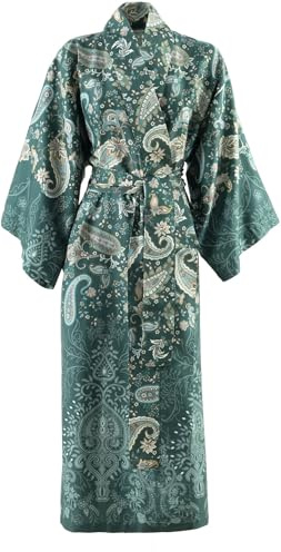 Bassetti MONNALISA Kimono aus 100% Baumwollsatin in der Farbe Grün V1, Größe: S-M - 9333405