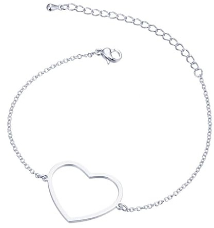 Cilla Jewels Damarmband hjärta silver