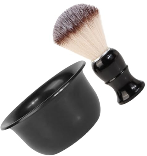 BEBEMOKO Kit Barba Uomo Pennello Ciotola da Barba Accessori per Rasatura Kit Pennello e Ciotola