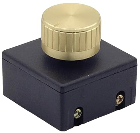 SiaBiced Dimmer Switch for Table Lamps and with Rotary Function and Lamp Accessories Made of Sturdy PP Material for Hotel Rooms and Bedrooms, Gold