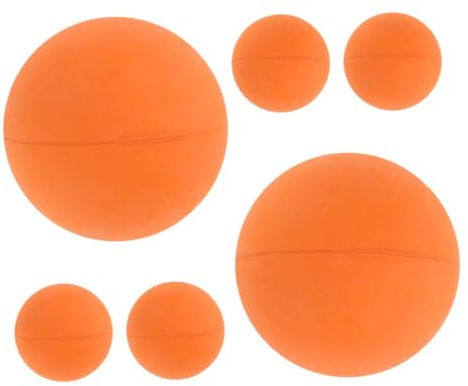 GRIRIW 6 pièces Balles Entraînement Squash Caoutchouc Résistant Haute Élasticité pour Réaction Sportive Balle Mini Portable pour Débutants et Exercices de Raquette
