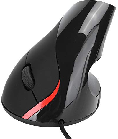 BONKZEBU Souris Optique Ergonomique Verticale Filaire USB, Rechargeable, pour Le Bureau, ABS Noir, pour Un Fonctionnement Naturel en Position de la Main