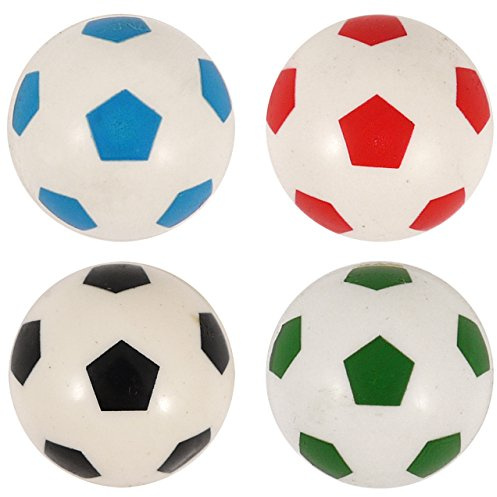 100x Flummi Dopsball Springball Fußball Weiss Bunt 3,5 cm Mitgebsel Geburtstag