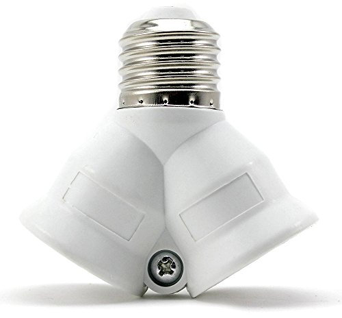 Kasstino 2 in 1 E27 Converter Socket Adapter Studio Lamp Light Bulb Base Holder