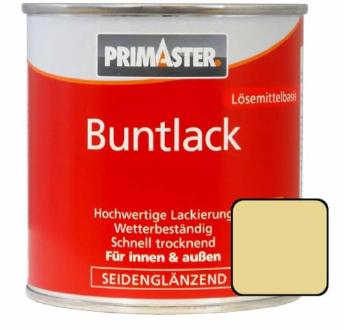 Primaster Buntlack 750ml Hellelfenbein Seidenglänzend Wetterfest Holz & Metall
