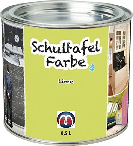 Magnosphere Tafelfarbe/Schultafel-Lack 0,5 L Dose - Tafel-Lack Wandtafelfarbe Kreidefarbe, Farbe:limone
