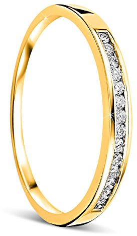Orovi Bague de fiançailles pour femme - Or jaune 18 carats (750) - Diamant 0,10 carat, Or, Diamant
