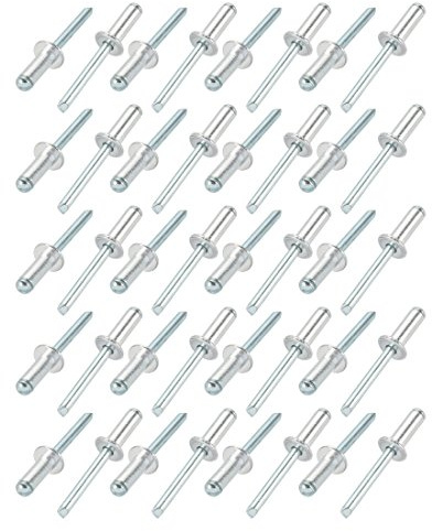 Sourcingmap 40 Pcs 6.4mm x 16mm x 13mm Aluminum Open End Large Flange Blind Rivets