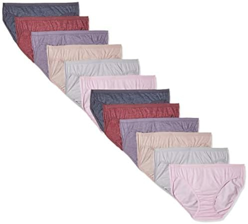 Fruit Of The Loom Womens Beyondsoft Underwear, Super Soft Designed With Comfort In Mind, Available Plus Size, Bikini - Cotton Blend - 12 Pack - Colors May Vary, 7 US