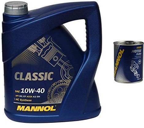 4L Motoröl MANNOL Classic 10W-40 1x MANNOL Motor Flush ADDITIV