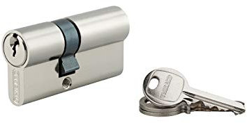 Cilindro europeo a doppia entrata SA 25x40mm, antisfilamento, nichel, 3 chiavi - THIRARD