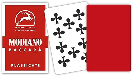 Modiano Baccarat mit rotem Hintergrund Spielkarten