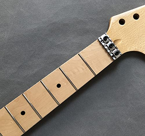NC Gitarrenhals mit großem Kopf, 24 Bünde, Ahorn-Griffbrett, Feststellmutter, glänzendes Finish, 64,8 cm, 42 mm, Ahorn