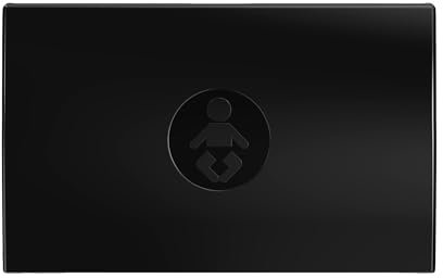 FOUNDATIONS Ultra 300-EH Wandwickeltisch in Schwarz | Wickelkommode/Wickeltisch klappbar aus Kunststoff | Wickelstation für Wand mit Wandhalterung, Sicherheitsgurt & Taschenhaken..