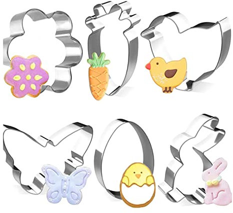 Ausstecher Ostern 6 StüCk Ausstechformen Ostern Set Keksausstecher FüR Backen Hase Karotte KüKen Ei PläTzchenform