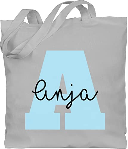 Geschenk mit Namen personalisiert by Shirtracer - Baumwolltasche - Initialen - Geschenkideen personalisiert mit Namen Geschenke Weihnachten Anfangsbuchstaben