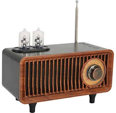 Altoparlante Bluetooth retrò decorazione vintage altoparlante Bluetooth senza fili vecchio stile con radio, per scrivania da cucina, camera da letto, ufficio, festa all'aperto