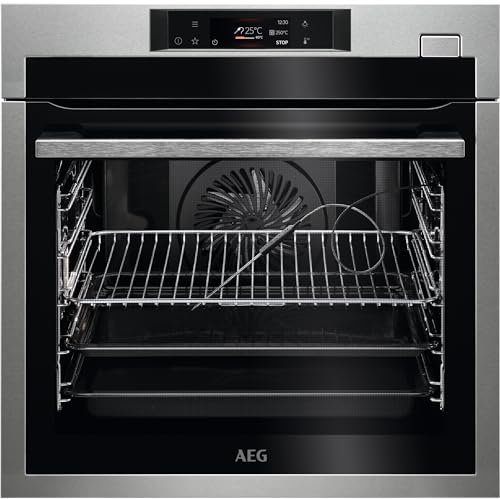 AEG 8000 SteamBoost Built In Oven BSE782380M, 70L Capacity, Steamify, Food Sensor, Multilevel Cooking, LED Touch Display, Antifingerprint Coating, Child lock, Stainless Steel