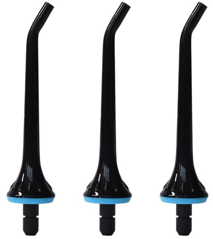 Ersatzspitzen für COSLUS, Hangsun, Nicwell Wasserflosser, Munddusche aufsätze Jet Tip Düse, Schwarz, 3 Stück