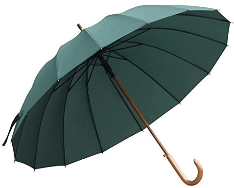 DRMEE Regenschirm Sturmfest Outdoor-Regenschirm, Automatisch Öffnender Langer Holzgriff, Winddichter Golfschirm Für Männer Und Frauen Umbrella Schirm (Color : E, Size : 115 * 95cm)