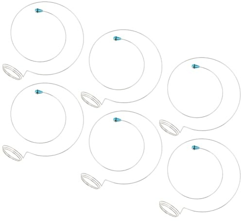 PLIGREAT 6 Pcs Magnifier Loupe Holder Watchmakers Jewellers Loupe Lens Headband Loupe Cord Holders Stainless Steel Wire Eyeglasses Magnifying Accessories for Reading Jewelry Watch Repair Accessories