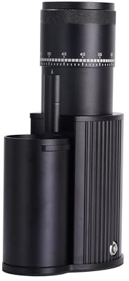 Burr Q4 BK - Macinacaffè elettrico conico in acciaio inox per espresso, goccia, caffettiera a pistone francese, colore: nero