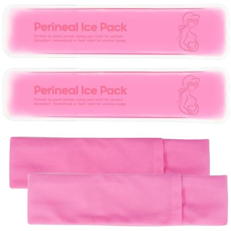 Coussin rafraîchissant réutilisable pour soulager la douleur post-partum et hémorroïde, poche de glace vaginéale instantanée pour soulager la douleur (couleur rose)