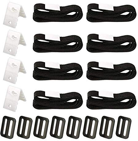 Set De 8 Kit De Fixation pour Bâche Solaire De Piscine | Sangles et Clips de Fixation pour Les Enrouleurs | Rechange pour système denrouleurs Mobiles pour Nylon Plaques Fixation De Bâche Solaire