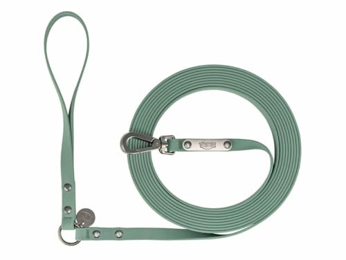 TRIXIE Hunde-Schleppleine City-Style S–M 10 m/13 mm – Salbei | Lange Leine für sicheren Freilauf – für kleine Hunde, rutschfest und mit praktischer Handschlaufe, robust verarbeitet