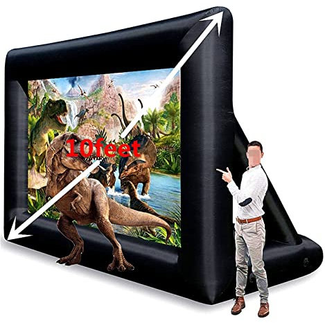 Projector Screen Portable Projector Screen, 8ft 10ft 12ft 14ft 16ft 18ft 20ft Inflatable Projector Movies Screen For Home Movies TV Shows Videos Playing Games Etc for Cinema School, Churches,