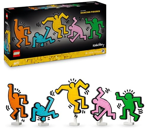 LEGO Art Keith Haring – Tanzende Figuren - Farbenfrohe DIY Wandkunst oder Schreibtisch Deko - Kreative Geschenkidee für Erwachsene - 31216