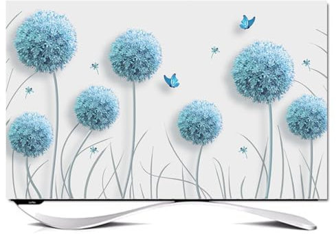 JANEMUA TV Protector Cover, Dandelion Pattern Dust/Sun Proof Cover,Universal for Desktop/Desktop Monitor/Wall Mount/Curved TV-C||49-52inch