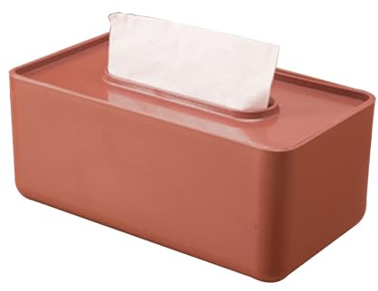 STGBCST Rechteckige Tissue Box Kosmetiktücher Box Taschentuchspender Taschentuchwürfel für Auto, Für Esszimmer, Badezimmer, Nachttisch, Couchtisch, Büro Schreibtisch (Rot)