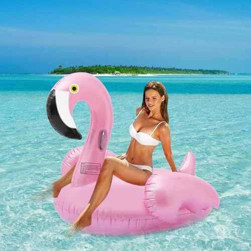 Wlicon Aufblasbarer Flamingo Schwimmbad Riesiger Aufblasbare Einhorn Großes Flamingo-Schwimmbad im Freien Passend für Den Fluss Strand Meer Sommer Schwimmbad Erwachsener Party Dekoration