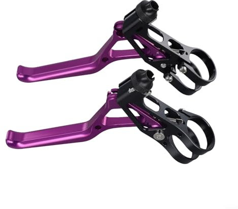 1 paire de leviers de frein en alliage d'aluminium pour VTT, vélo de route, 22 mm de diamètre Levier de Frein, Cyclisme Pièces Détachées (violet)