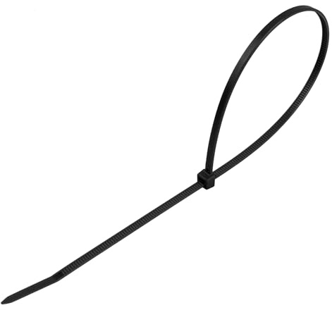 Abrazadera - abrazadera negra de plástico de 4.8x200 mm, ideal para sujeción, paquete de 200 unidades. resistente y durable.*