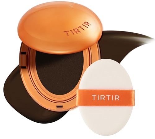 TIRTIR Fond De Teint Mask Fit Ai Filter Cushion, Finition Semi-Mate, Jusqu'À 72 Heures, Couverture Moyenne À Complète, 0,63 Fl Oz (Lot De 1) Espresso 55N