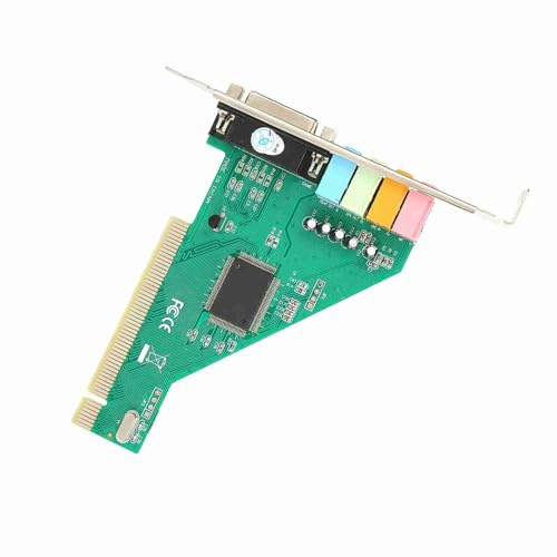 CHICIRIS Tarjeta de Sonido PCI CMI8738 con Alta Relación Señal-Ruido para Sonido Envolvente de Escritorio de Computadora, Canal de Tarjeta PCI 4.1 para 98/2000//NT