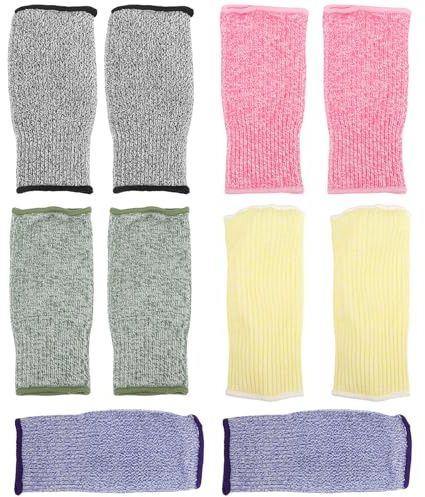 DEARMAMY 5 pares Mangas Resistentes al Corte para Brazo Protección Antebrazo Anti-corte Cubiertas Brazo para Jardinería Carpintería y Agricultura Unisex